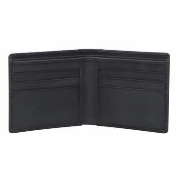 Veg Tanned Hand Polished Leather Wallet By Brune With Gun Metal Logo