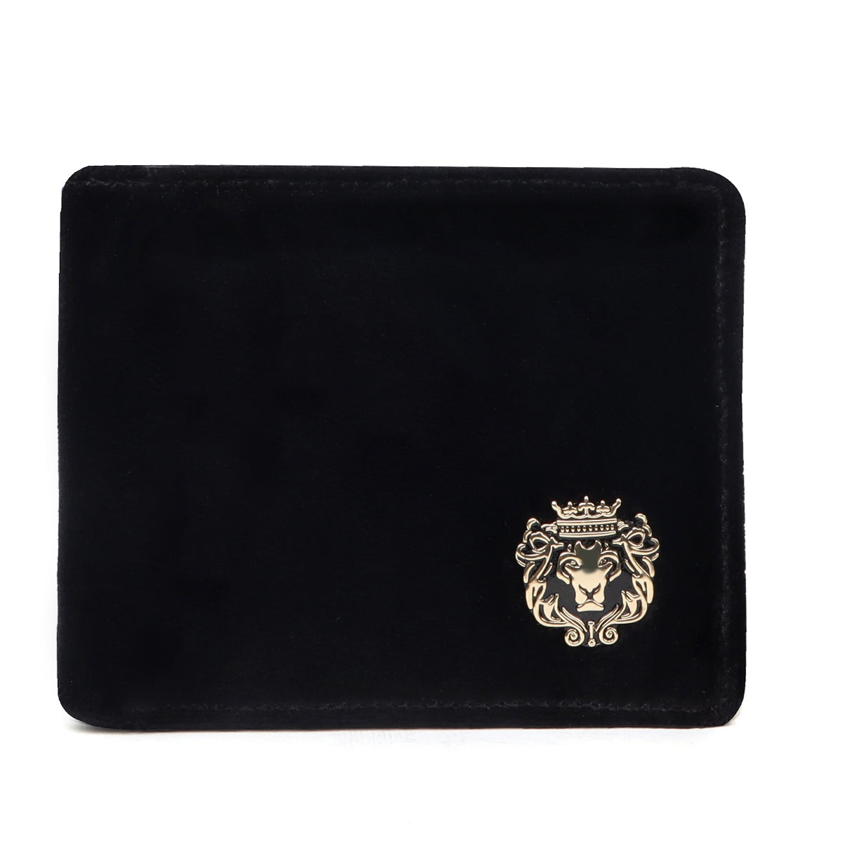 Black Italian Velvet Bi-Fold Wallet
