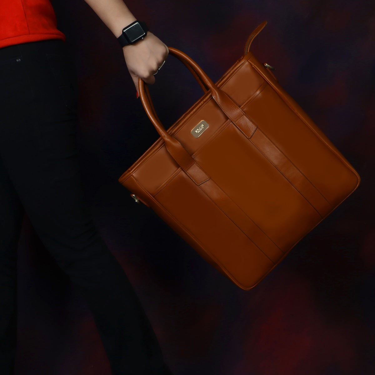 Buy Tan  Loom Leather Tote Bag Online  Aza Fashions