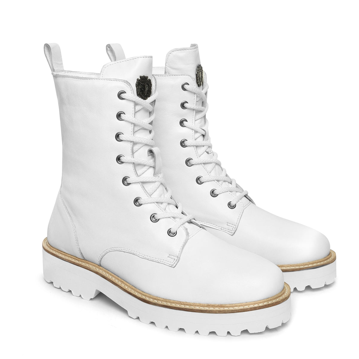 Light Weight White Leather Boot