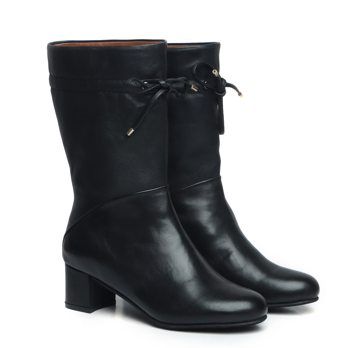 Buy Ted Baker Women Black Leather Block-Heels Ankle Boot for Women Online |  The Collective