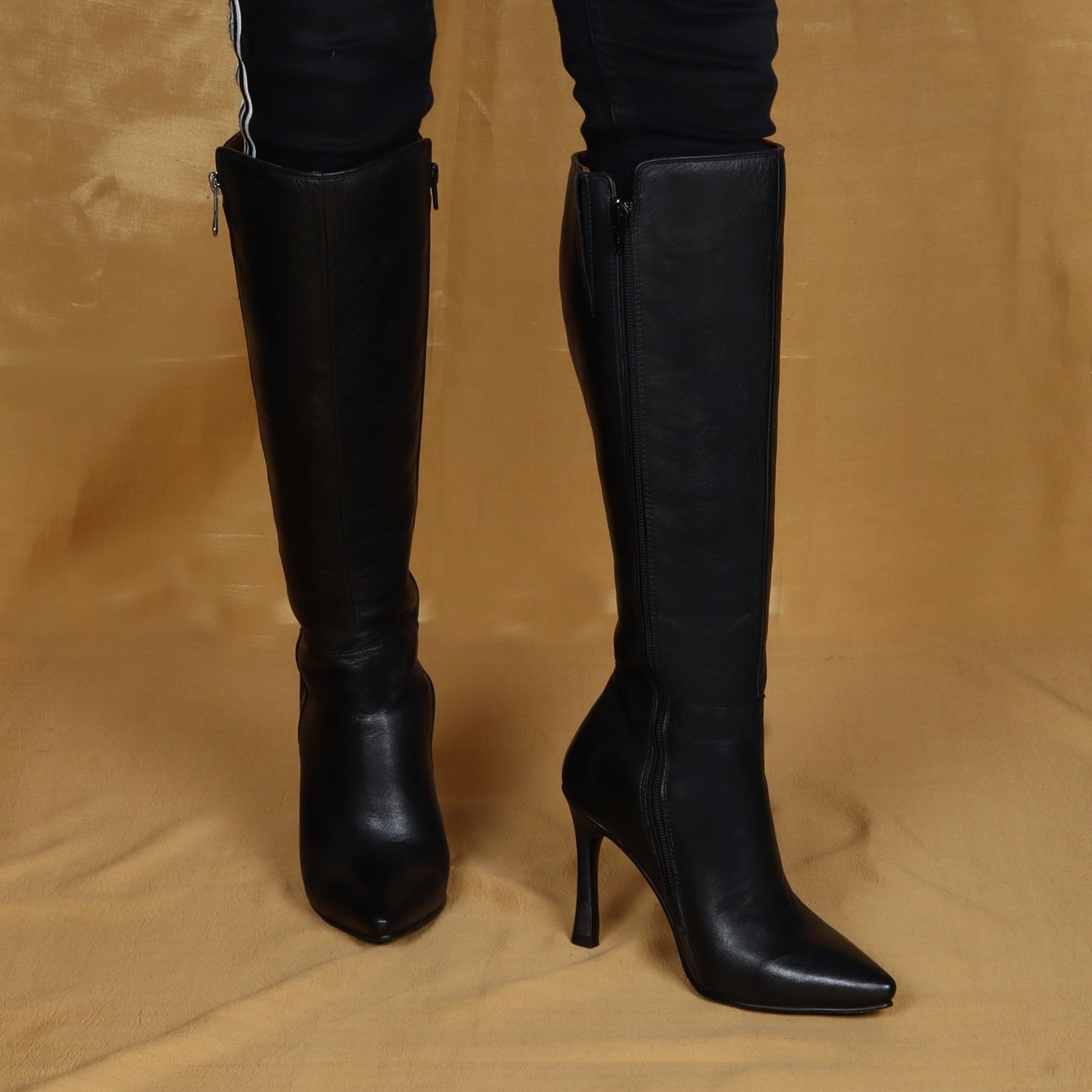 Suede Stiletto Heel Pointed Knee High Boots | SOSANDAR | M&S
