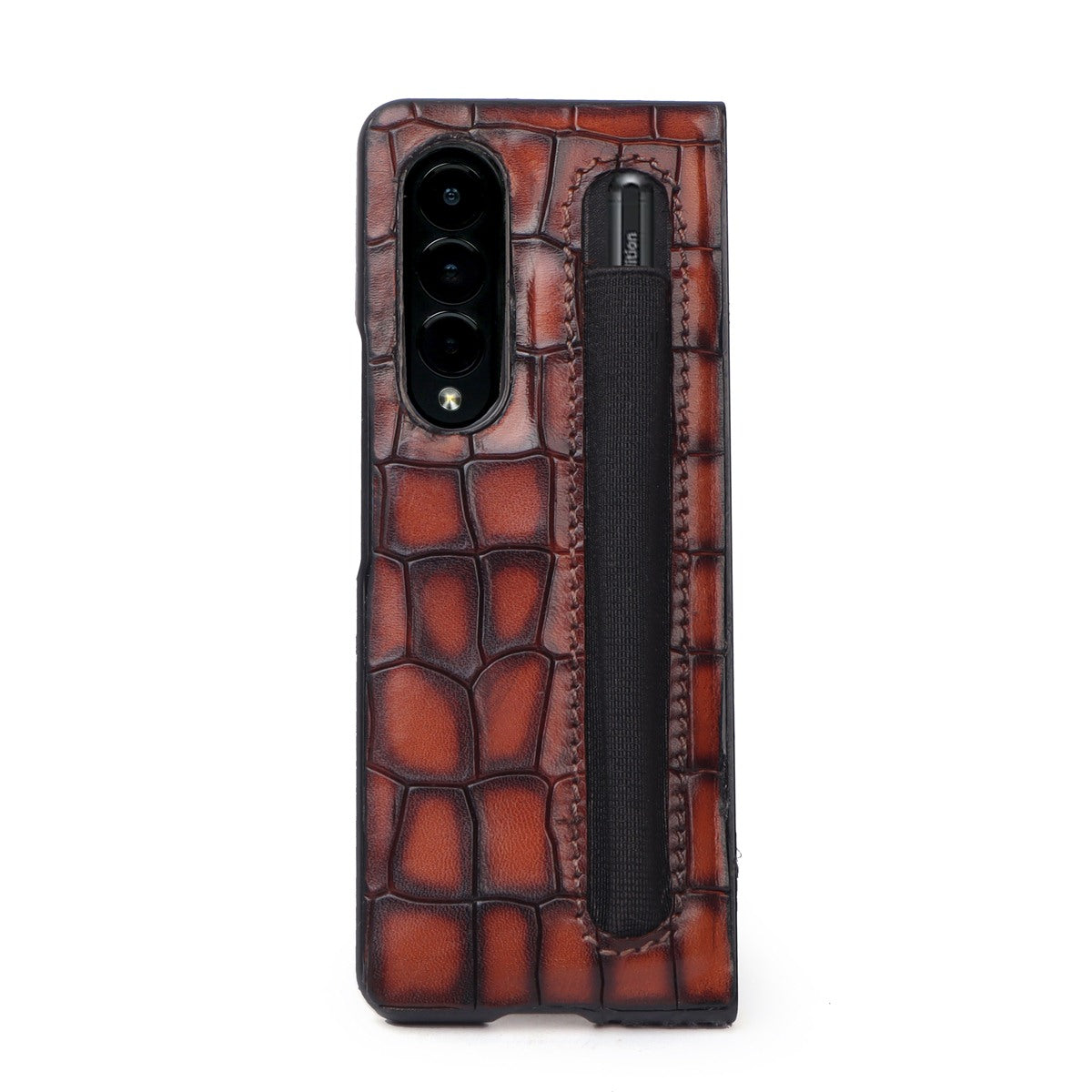 Samsung Galaxy Smokey Tan Deep Cut Leather Mobile Cover By Brune & Bareskin