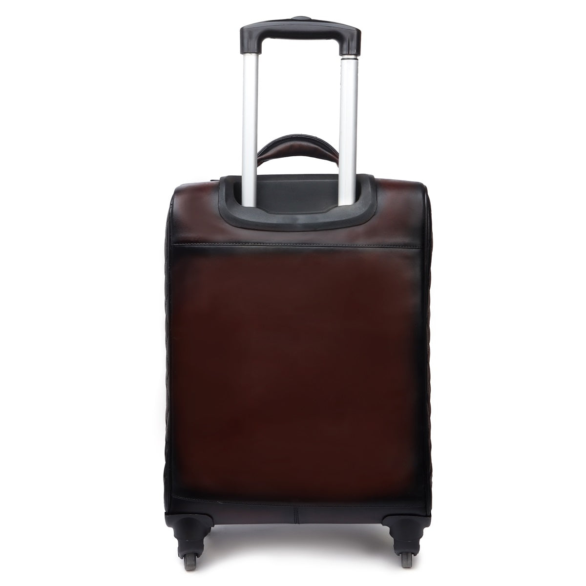 Trolly Pure Leather Cabin Luggage- Brown, Black & Tan