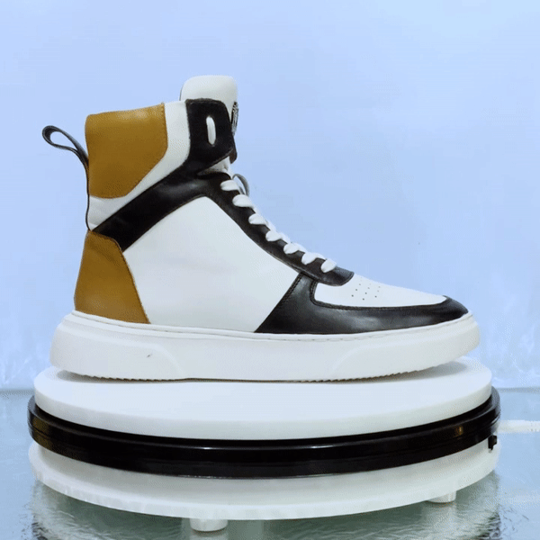 White mid 2025 ankle sneakers